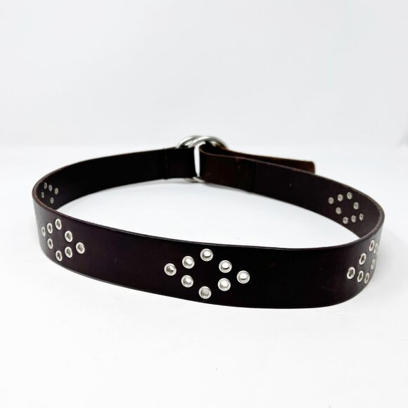 Abercrombie  & Fitch Brown Leather 2 Ring Belt 38" - Picture 3 of 8